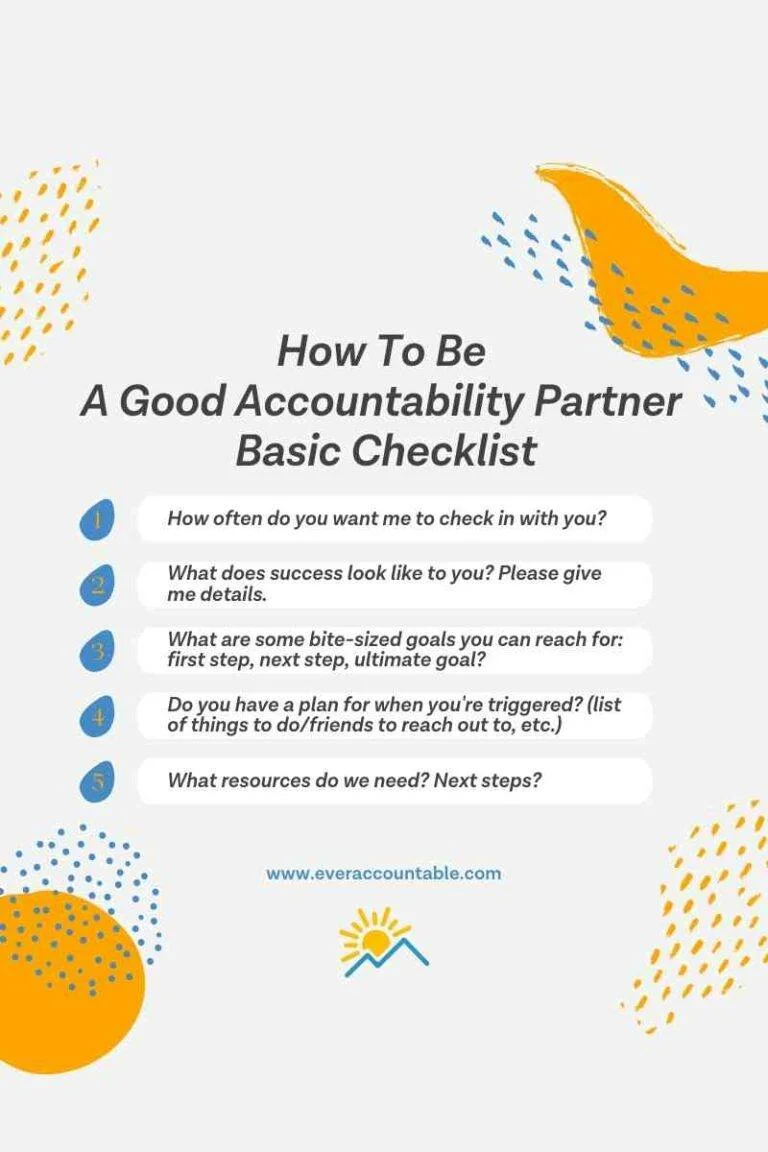 Www.everaccountable.com .blog .how to be a good accountability partner checklist blog graphic